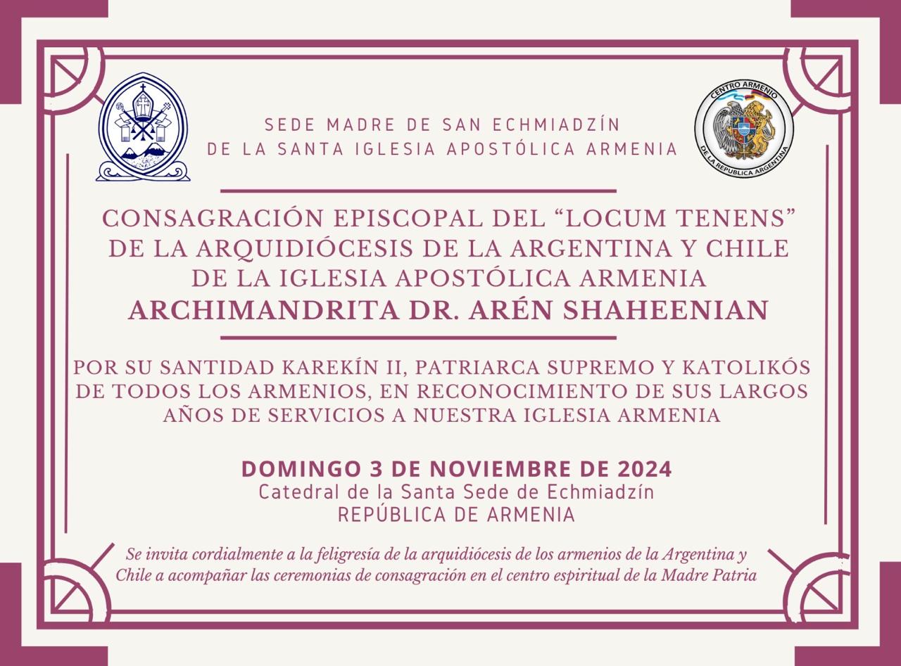 invitacion a Etcmiadzin